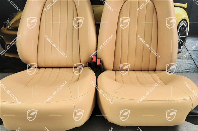 4200, Fotele, regulowane elektrycznie, skóra, Pamięć, beżowe, Cabrio, komplet (L+R)