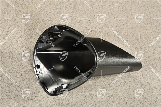 Osłona ramienia lusterka zewnętrznego, czarna satyna, R