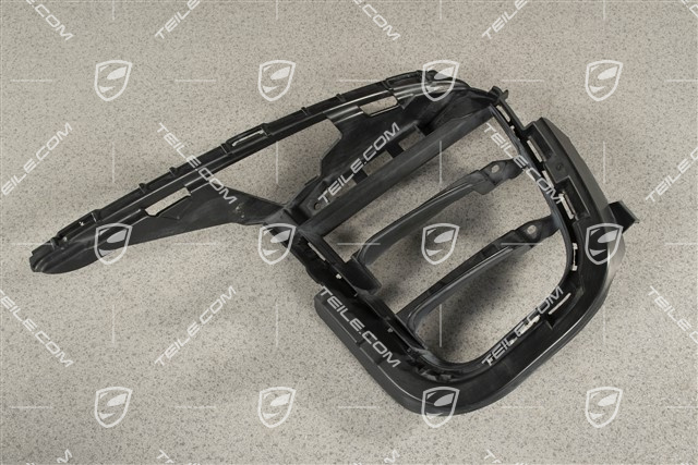 Front bumper, side ventilation grille, Black, L