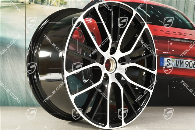 21-inch Panamera Exclusive Design Sport wheel rim, 10,5J x 21 ET71, black high gloss