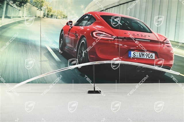 Front door Trim strip, upper, Galvano silver, L