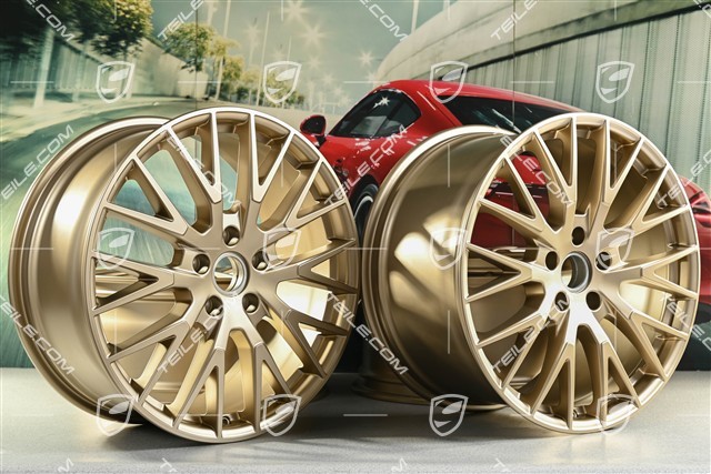 21" Komplet felg Panamera Exclusive Design, 9,5J x 21 ET71 + 11,5J x 21 ET69, neodyme