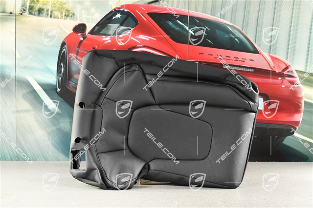 Back seat backrest cover, Sport seats, Club leather, Basalt Black, R