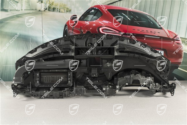 Konsola / deska rozdzielcza, część górna, skóropodobna, czarna