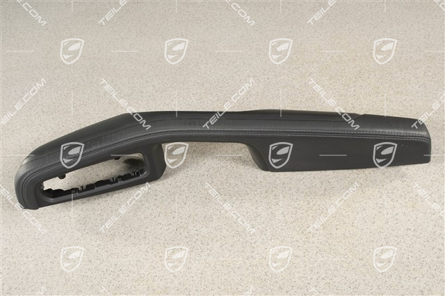 Podłokietnik, Tapicerka drzwi przednich, Skóra, Czarny, L