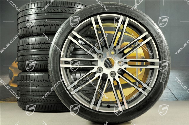 20" Turbo III Sommerräder Satz, Felgen vorne 9,5J x 20 ET65 + hinten 11J x 20 ET68 + Michelin Pilot Super Sport Sommerreifen 255/40 ZR20 + 295/35 ZR20, ohne RDK Sen