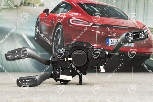 Steering column switch with cruise control, headlight cleaning system and voice control