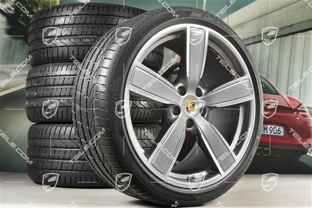 22-inch summer wheel set Sport Classic, rims 10J x 22 ET48 + 11,5J x 22 ET61 + NEW Pirelli summer tyres 285/35 ZR22 + 315/30 ZR22, with TPM