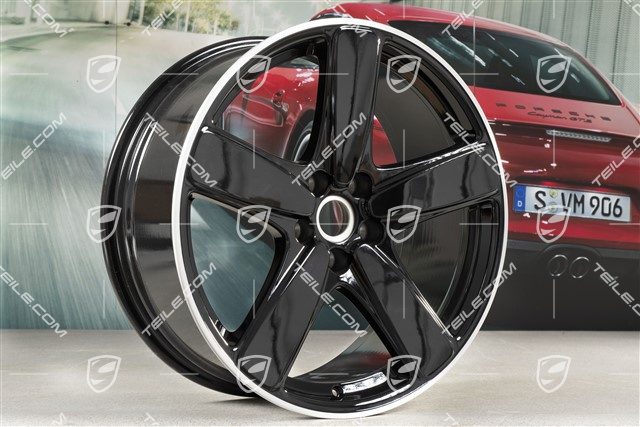 19" Felgensatz Macan SportClassic, 8J x 19 ET21 + 9J x 19 ET21, schwarz hochglanz