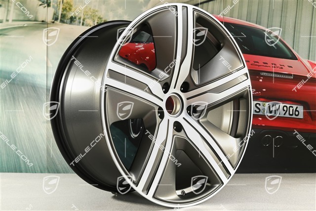22" Felge Macan Exclusive Design, 11J x 22 ET47, Turbonite, links