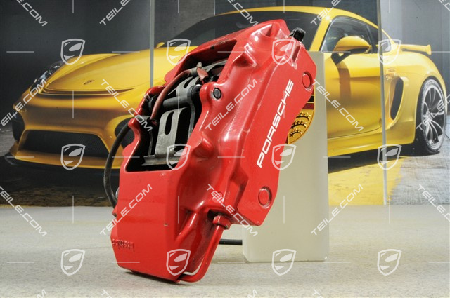 Zacisk hamulcowy, bez klocków, czerwony, Boxster S / Cayman S, L Zacisk hamulcowy, bez klocków, czerwony, Boxster S / Cayman S, L