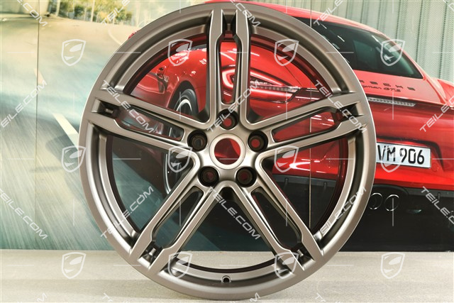19" Felge, Turbo/Sport Design, 8,5J x 19 ET21, platinum Seidenglanz