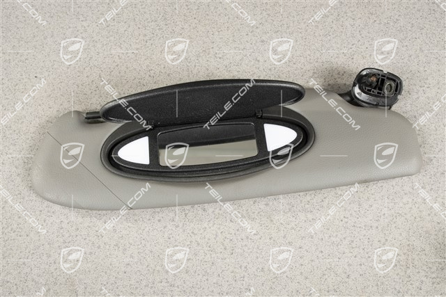 Osłona przeciwsłoneczna, Coupe, skóropodobna, Graphite grey, R