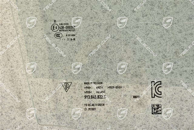 Szyba drzwi przednich, Coupe, R