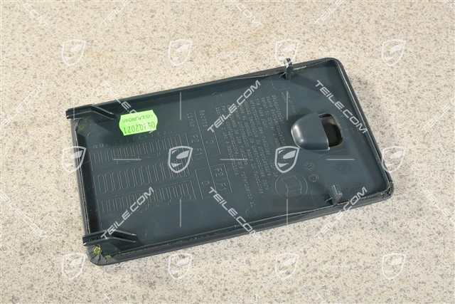 Abdeckung, graphitblau, leder