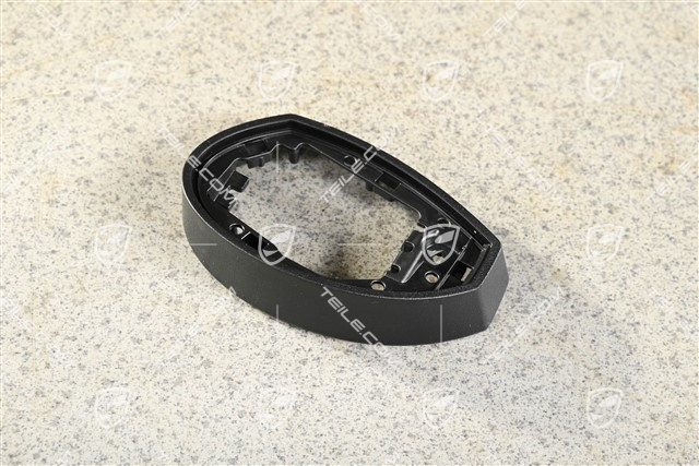 Abdeckkappe, Spiegelfussgehäuse / Spiegel, Blende unten, Satinschwarz, L