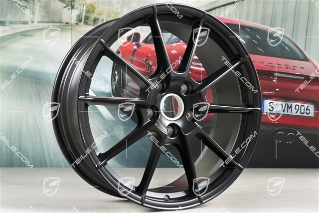 20-inch wheel rim "Boxster Spyder", 8,5J x 20 ET57, silky gloss black matt
