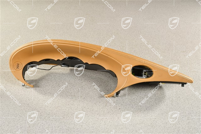 Schalttafelverkleidung Abdeckung, Leder, Savannabeige