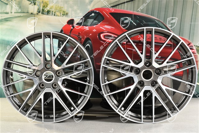 20+21" Komplet felg Turbo V, felgi: przednie 9J x 20 ET41 + tylne 11,5J x 21 ET67