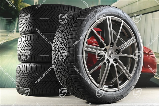 20-inch Panamera Turbo Winter wheel set, wheel rims 9,5J x 20 ET71 + 10,5J x 20 ET71 + NEW Pirelli winter tyres 275/40 R20 + 315/35 R20, Turbonit