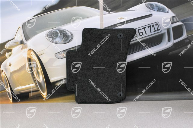 Dywaniki, komplet 4 części, czarne