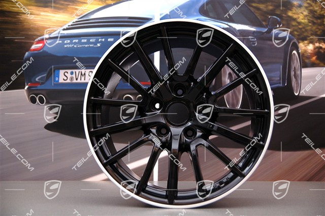 19" Komplet felg SportDesign, 8J x 19 ET57 + 11J x 19 ET51, czarno-srebrne