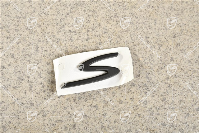 Schriftzug "S", Schwarzmatt