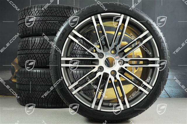 20" Winterräder Satz "Turbo", Felgen 8,5J x 20 ET51 + 11J x 20 ET56 + Michelin Pilot Alpin PA4 Winterreifen 245/35 R20 + 295/30 R20, mit RDK-Sensoren