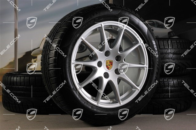 18" komplet kół zimowych Panamera S, felgi 8J x 18 ET59 + 9J x 18 ET53 + opony Nokian 245/50 R18 + 275/45 R18 18" komplet kół zimowych Panamera S, felgi 8J x 18 ET59 + 9J x 18 ET53 + opony Nokian 245/50 R18 + 275/45 R18