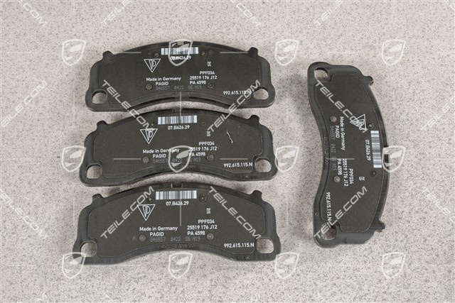 Front brake pad set, C2S/C4S, L+R