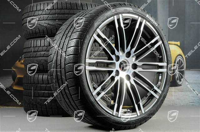 20-inch winter wheels set "Turbo", rims 8,5J x 20 ET51 + 11J x 20 ET56 + NEW Pirelli winter tires 245/35 R20 + 295/30 R20, with TPM