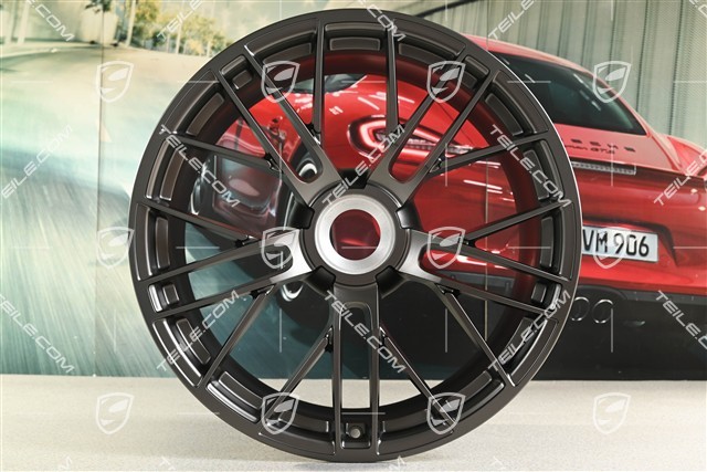 20" Turbo S Felge, 9,5J x 20 ET44, Zentralverschluss, Turbonit / rhodiumgrau