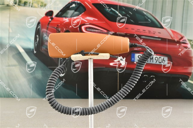 Phone receiver, Leather, Brown / Natural