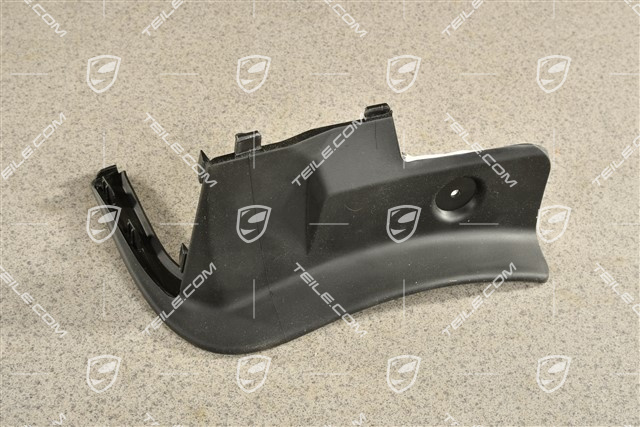 Rubber lip sill cover, rear, black, R