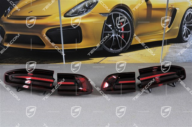 Lampy tylne, czarno-czerwone, komplet (4 części), L+R