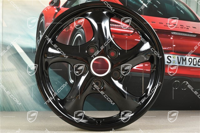 17" Felga Carrera, 7J x 17 ET55, czarny wysoki połysk
