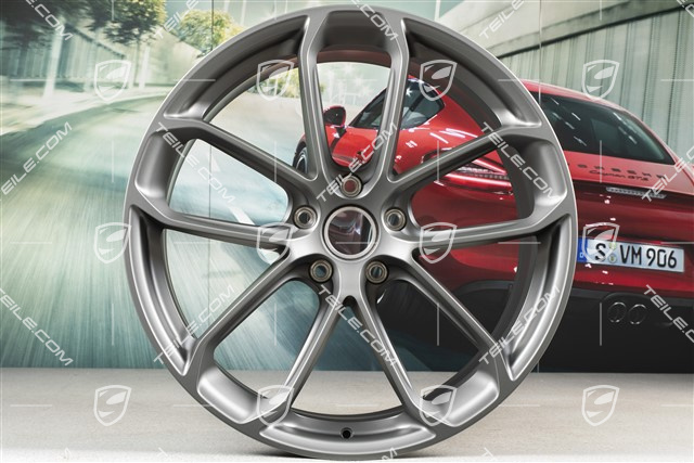 22" felgi GT, komplet, 10J x 22 ET48 + 11,5J x 22 ET52, Platinum satynowy półmat