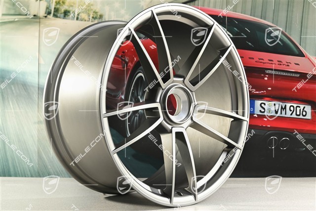 21-inch wheel rim Turbo S, 11J x 21 ET66, Platinum satin matt