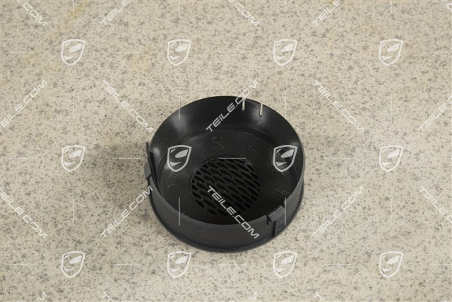 Dashboard side vent, cover / trim / rosette, Black