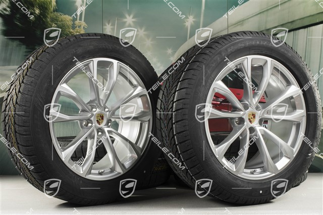 19" "Macan Design" Winterräder Satz, Felgen 8,5J x 19 ET21 + 9J x 19 ET21 + Dunlop SP Winter Sport 4D Winterreifen 235/55 R19 + 255/50 R19, mit RDK-Sensoren