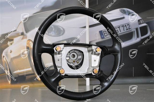 4-spoke steering wheel, black leather 4-spoke steering wheel, black leather