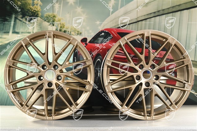 22" Macan RS Spyder Design wheel set, 9J x 22 ET29 + 11J x 22 ET47, neodyme