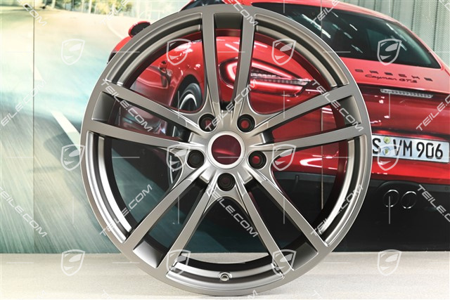 21" Felge Cayenne Turbo, 11J x 21 ET58, Platinum Seidenmatt