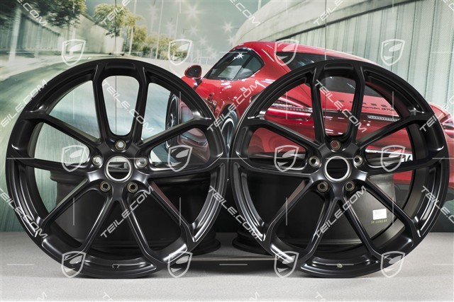 22" felgi GT, komplet, 10,5J x 22 ET49 + 11,5J x 22 ET52, czarny satynowy półmat