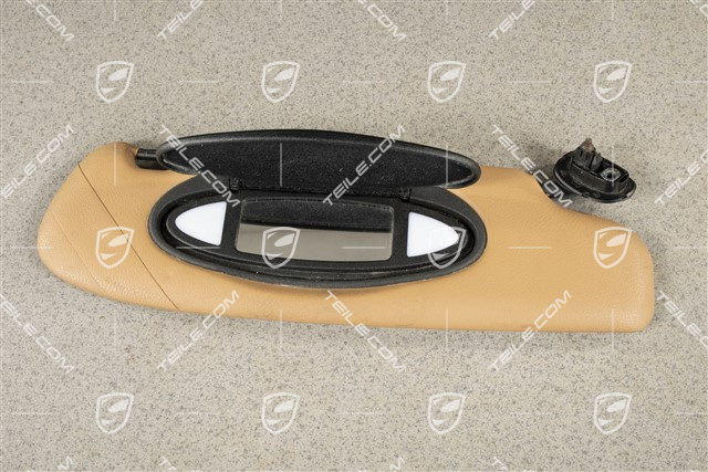 Osłona przeciwsłoneczna, Coupe, skóropodobna, Sand beige, R