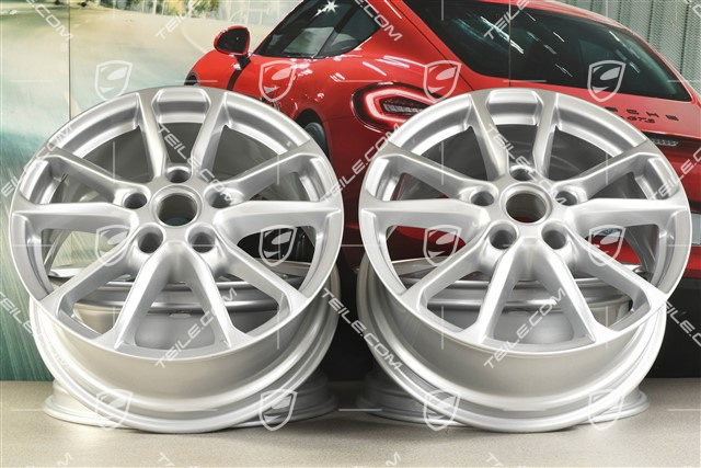 18'' Felgensatz Cayenne Facelift 2014->, 8J x 18 ET 53, Brilliantsilber