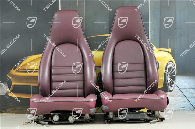 Sitze, Leder-Kunstleder, Magenta, Satz L+R