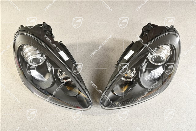 Reflektor xenonowy, Turbo, ze światłami dziennymi, pakiet SportDesign, wewnątrz CZARNE, komplet (lewy + prawy)