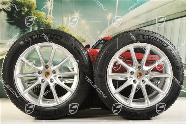 20-inch Cayenne COUPE Design winter wheel set, rims 9J x 20 ET50 + 10,5J x 20 ET55 + Michelin winter tyres 255/55 R20 + 295/45 R20, with TPMS