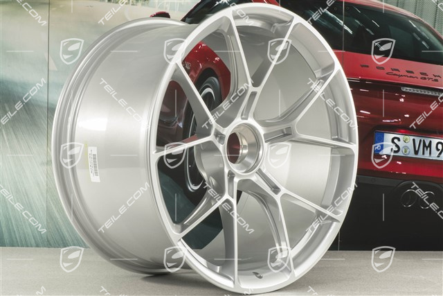 20"+21" GT3 Felgen Satz, 9,5J x 20 ET46 + 12J x 21 ET45, in Brilliant Silber